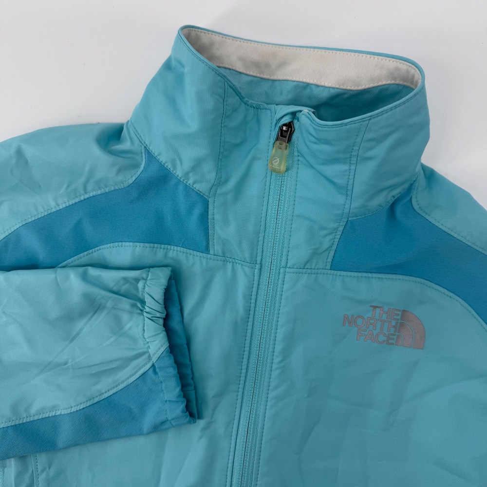 The North Face Flight Series Jacket Womens S Blue Full Zip Windbreaker Mock Neck